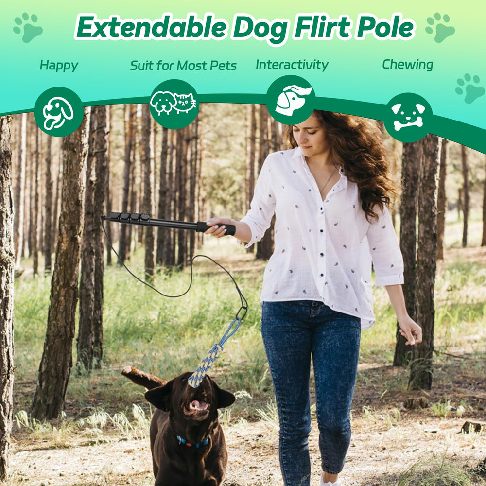 AmaCielo Flirt Pole nylon cords image illustrating secure connection for safe play