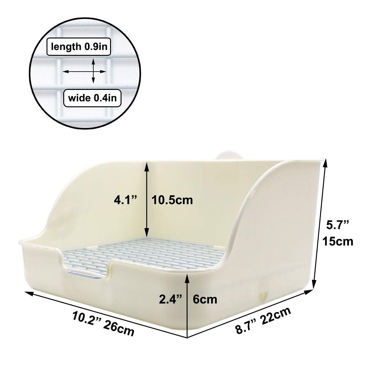 Amakunft cage-litter-tray-hooks secures the tray to the cage for stability