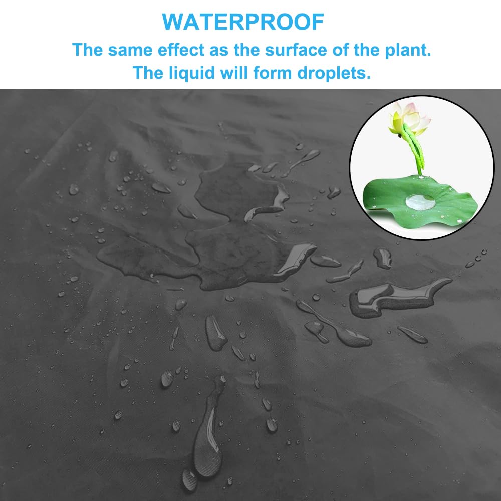 Close-up of double-layer waterproof surface with water droplets pattern