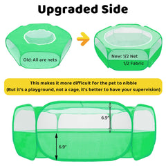 Amakunft playpen anti-escape-mesh-top keeps critters secure
