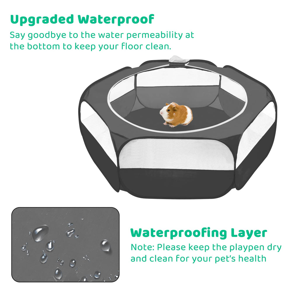 Amakunft pop-up playpen expanded top eases cleaning and access.