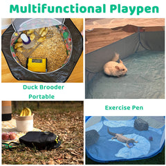 Amakunft pop-up playpen mesh cover ready for quick setup.