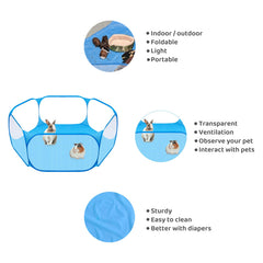 Amakunft small animal playpen folded, compact storage after use
