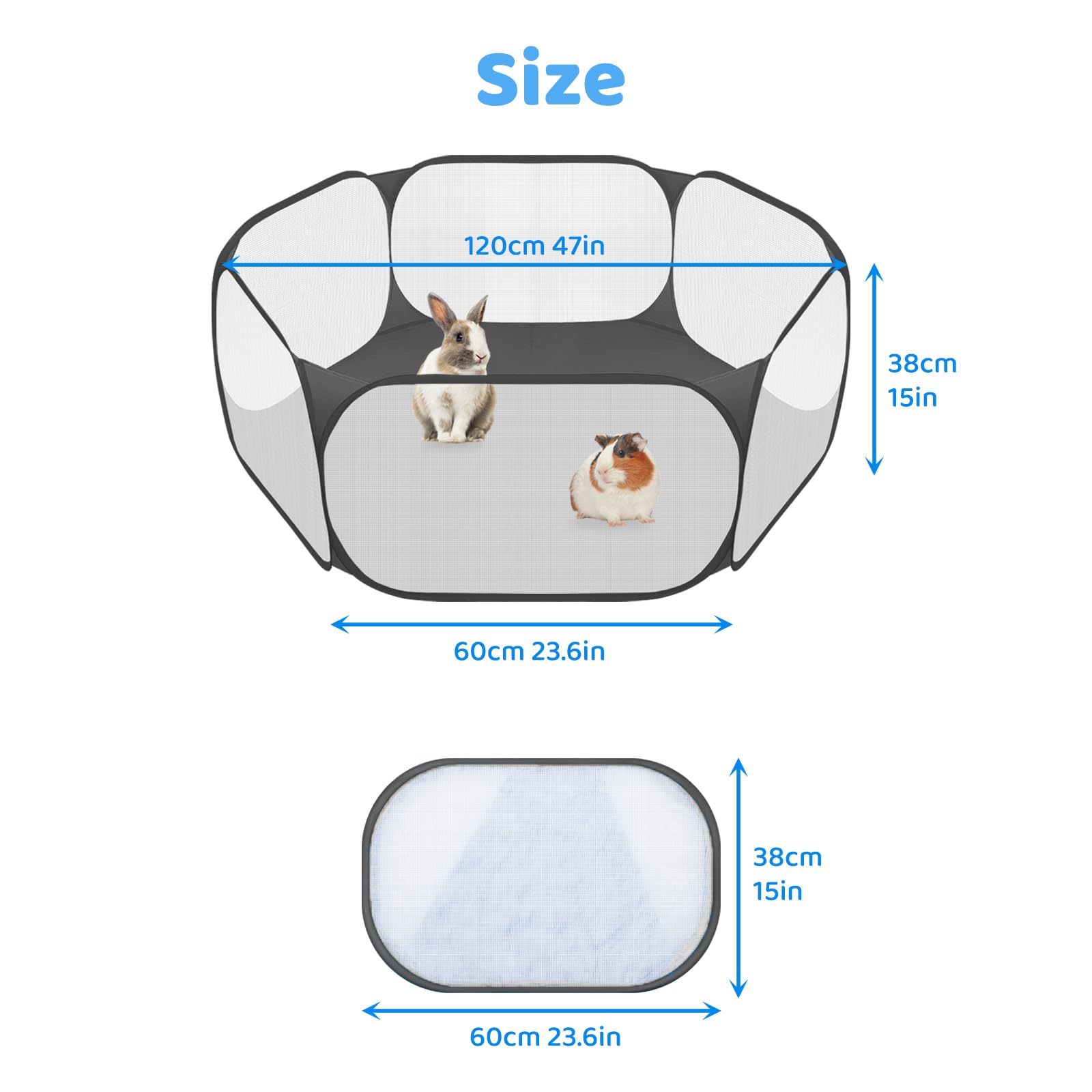 Lightweight Amakunft playpen with carry bag for on-the-go use.