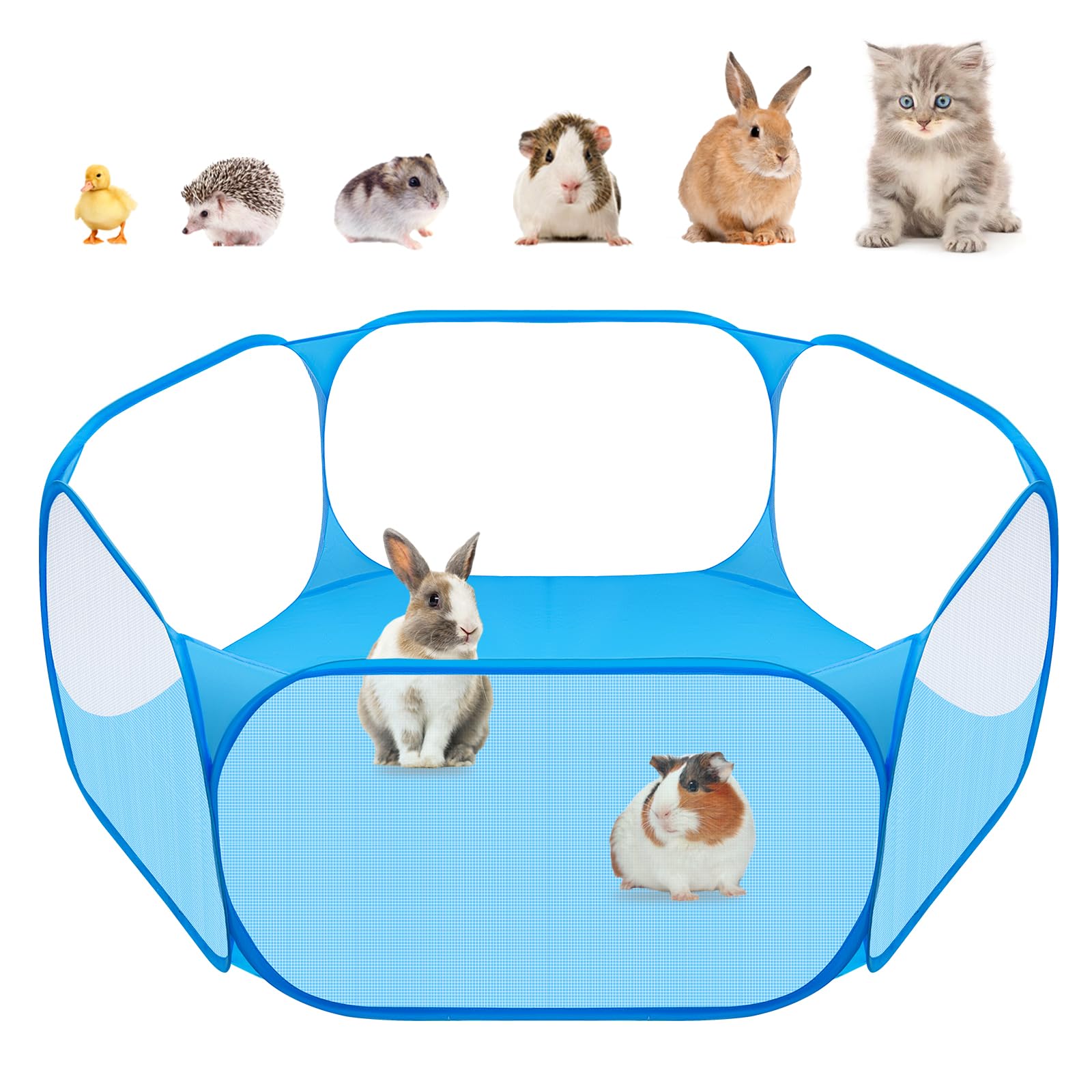 Amakunft small animal playpen open, quick pop-up setup for supervision