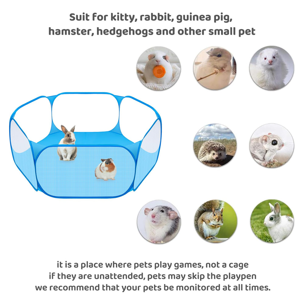Amakunft small animal playpen outdoor use in a sunny yard