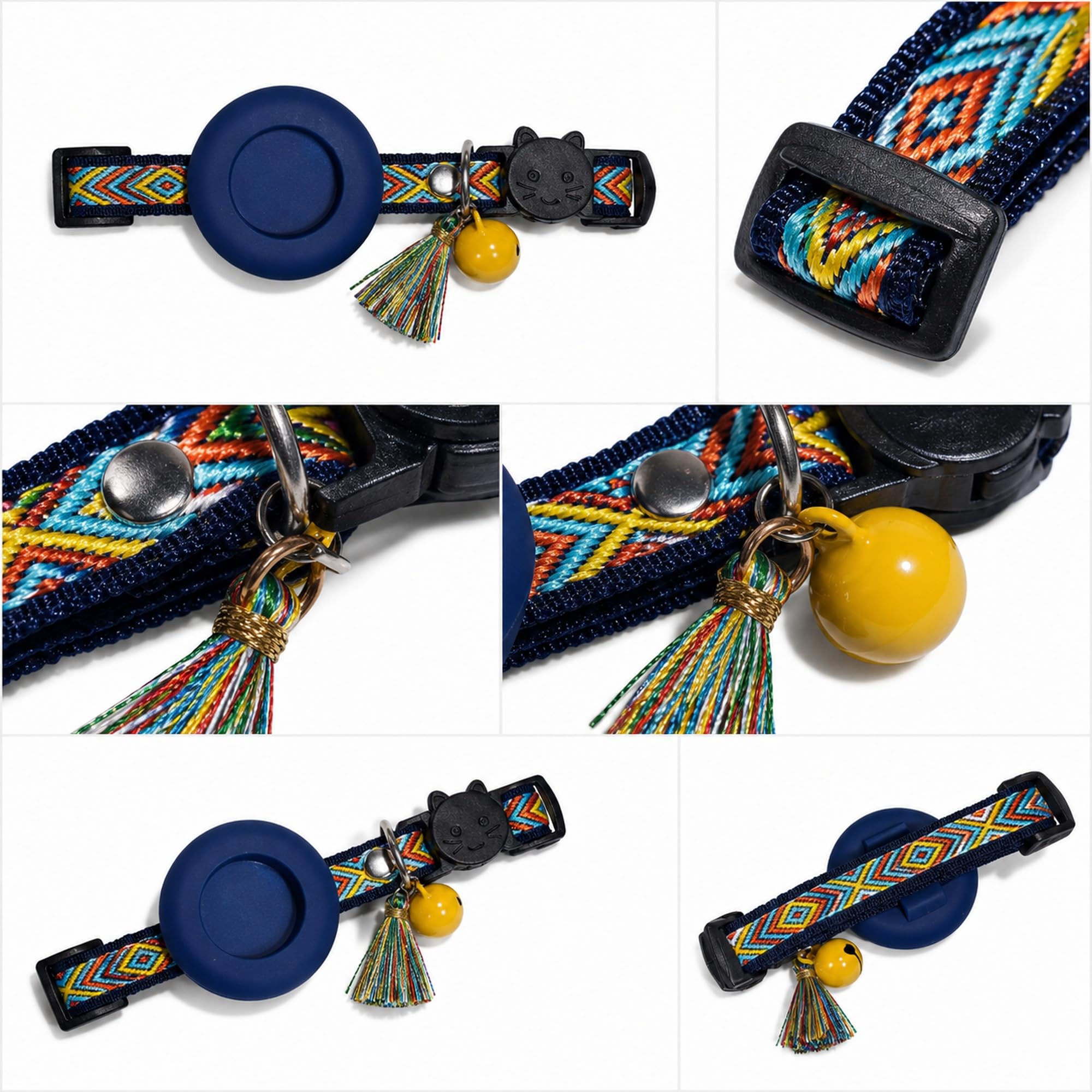 Amazegoods AirTag Cat Collar Breakaway Buckle enhances safety with a gentle release.