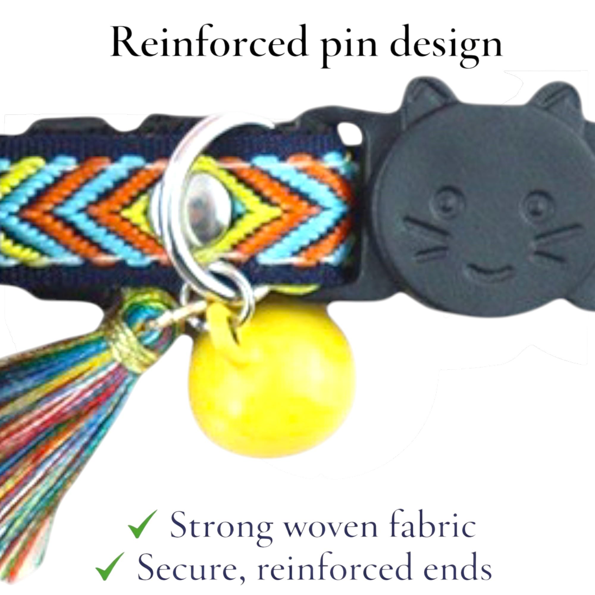 Amazegoods AirTag Cat Collar Durable Stitching supports long-term daily wear.