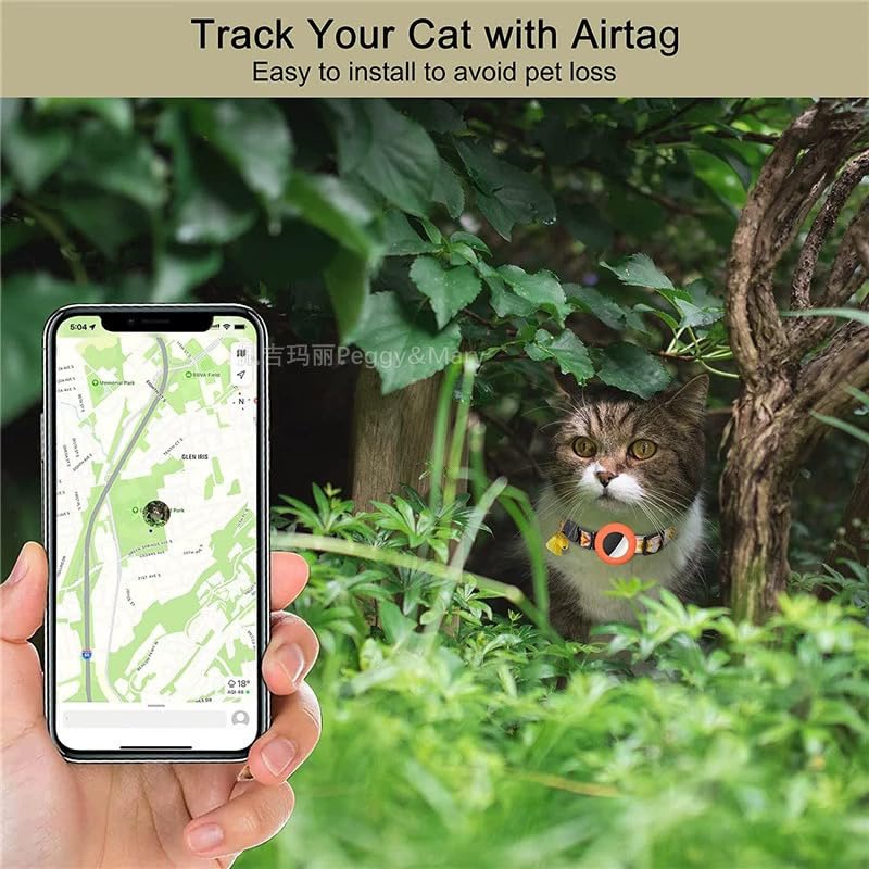 Amazegoods AirTag Cat Collar Holder AirTag fits snugly for reliable tracking.