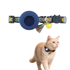 Amazegoods AirTag Cat Collar Mountain Weave keeps your cat secure during outdoor adventures.