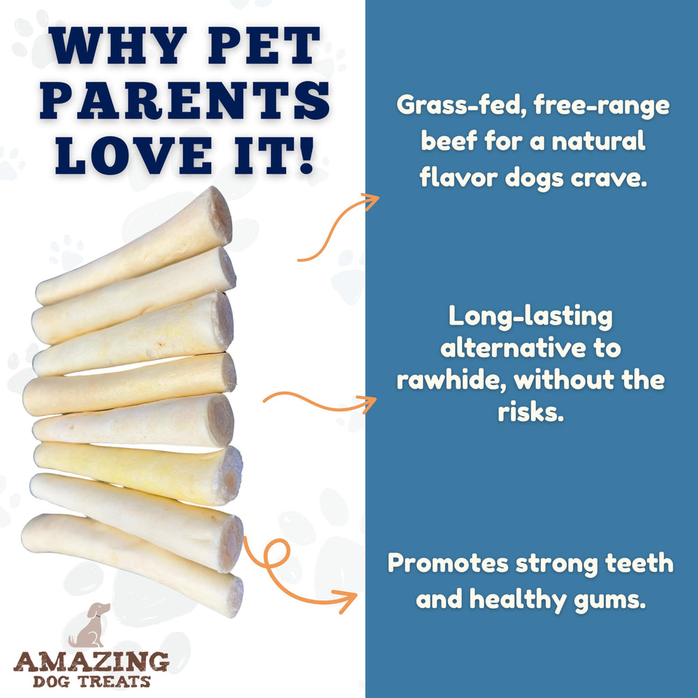 Amazing Dog Treats 6-inch thin cow tail ideal for small breeds.