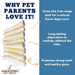 Amazing Dog Treats 6-inch thin cow tail ideal for small breeds.