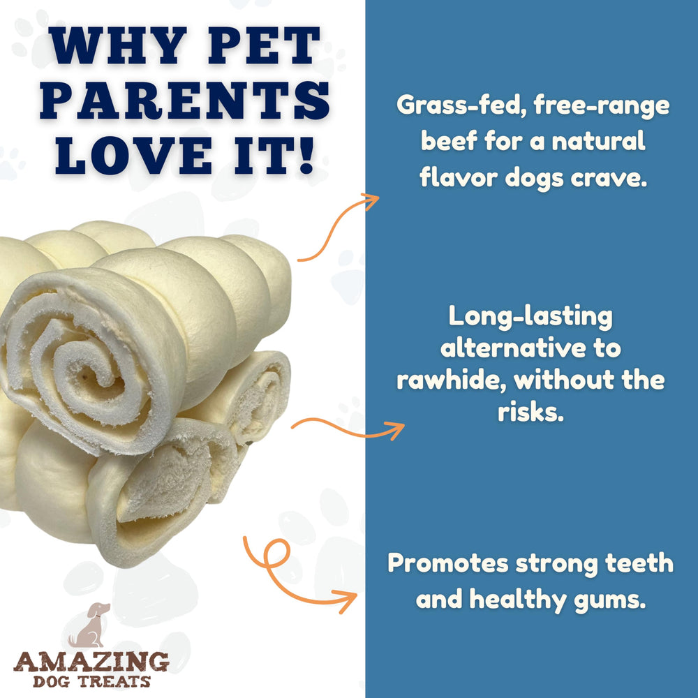 Amazing Dog Treats Beef Cheek Rolls: no-hide alternative highlight sustainable, chemical-free chews.
