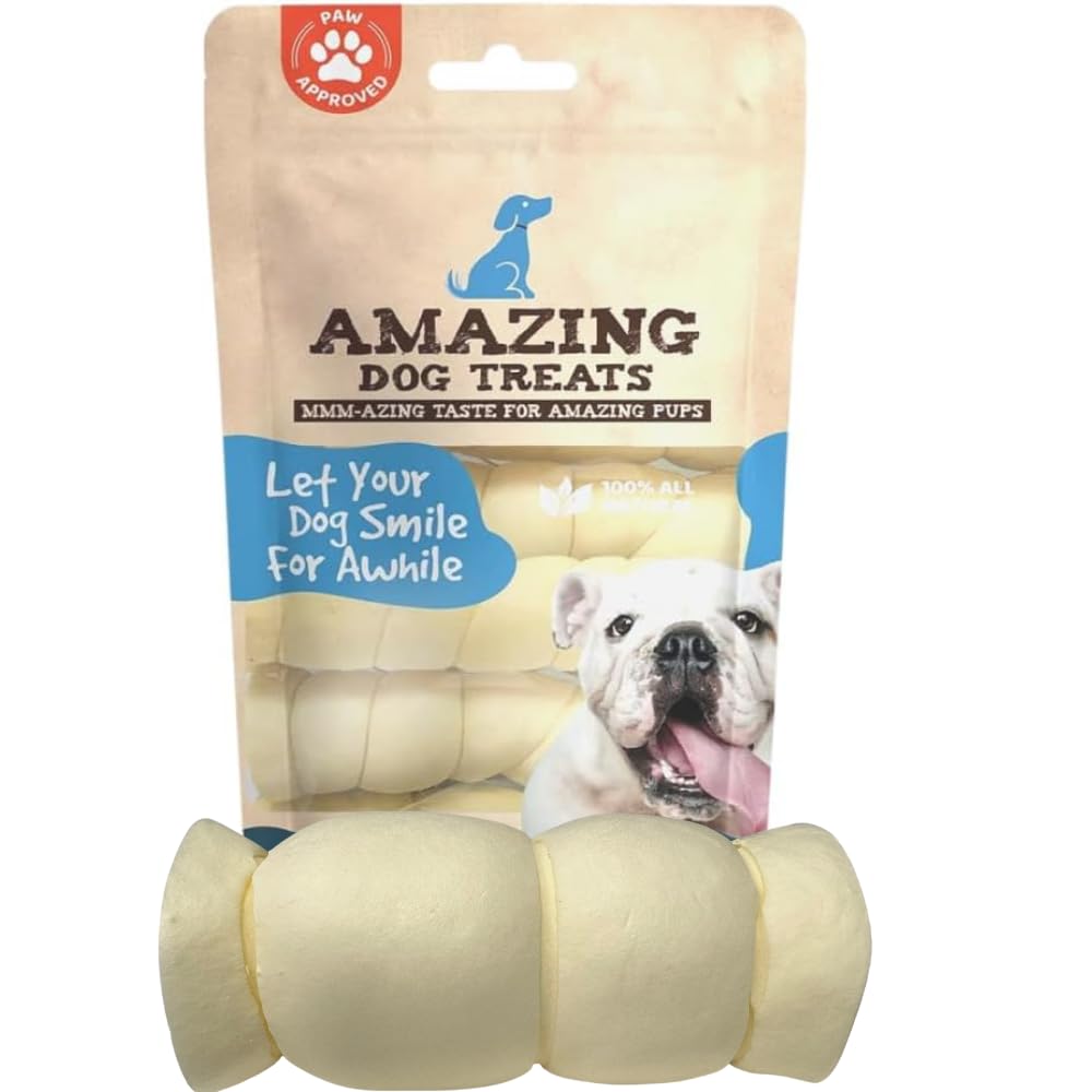 Amazing Dog Treats Beef Cheek Rolls in mega thick form for power chewers.