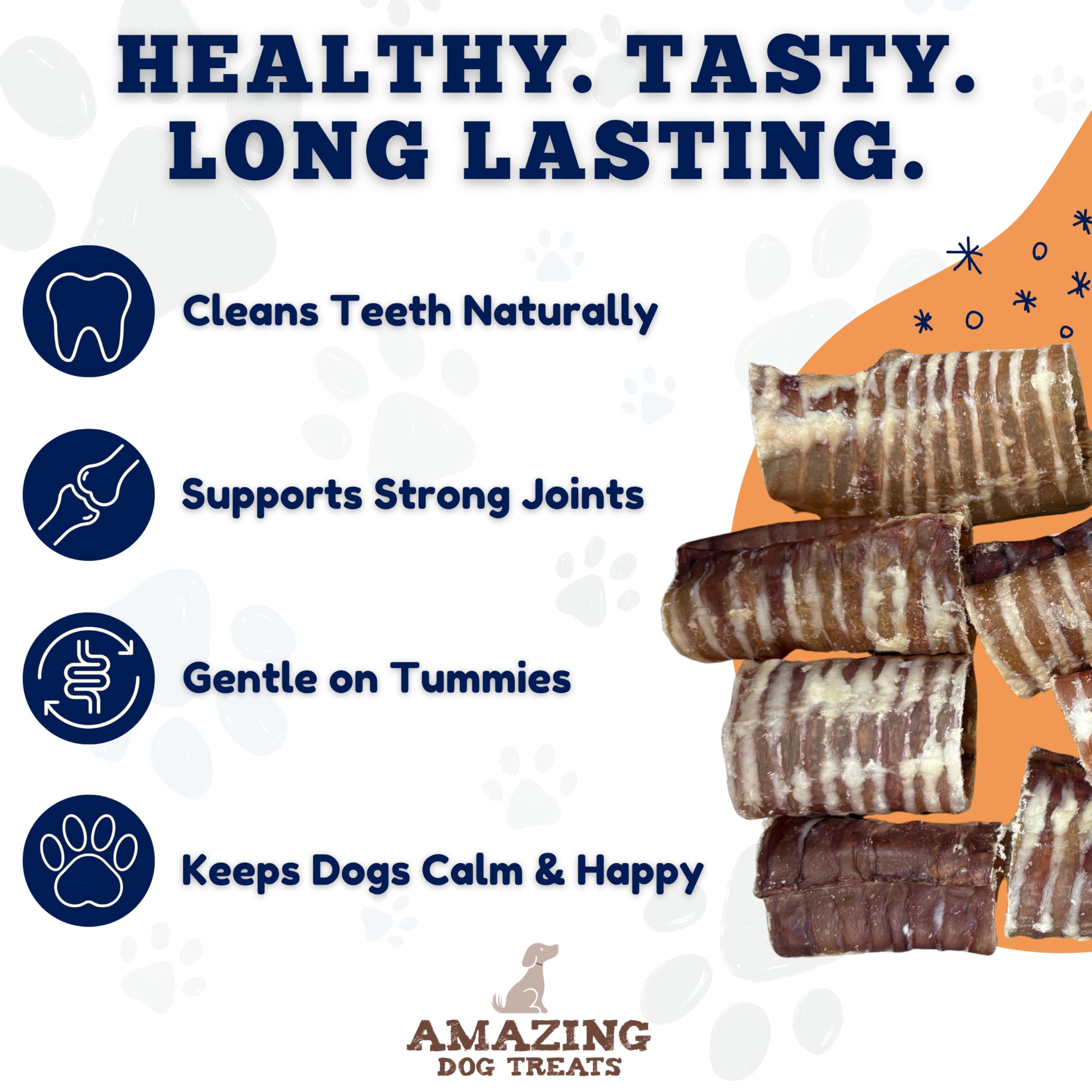 Amazing Dog Treats beef trachea rings natural ingredients without additives