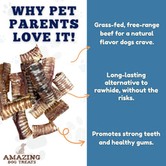 Amazing Dog Treats beef trachea rings compact chew ideal for small breeds