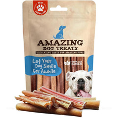 Amazing Dog Treats 4-6 inch bully sticks for long-lasting, all-beef chewing sessions.