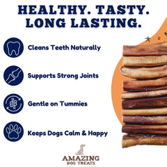 Amazing Dog Treats 6in bulk label emphasizes chemical-free, single-ingredient chews.