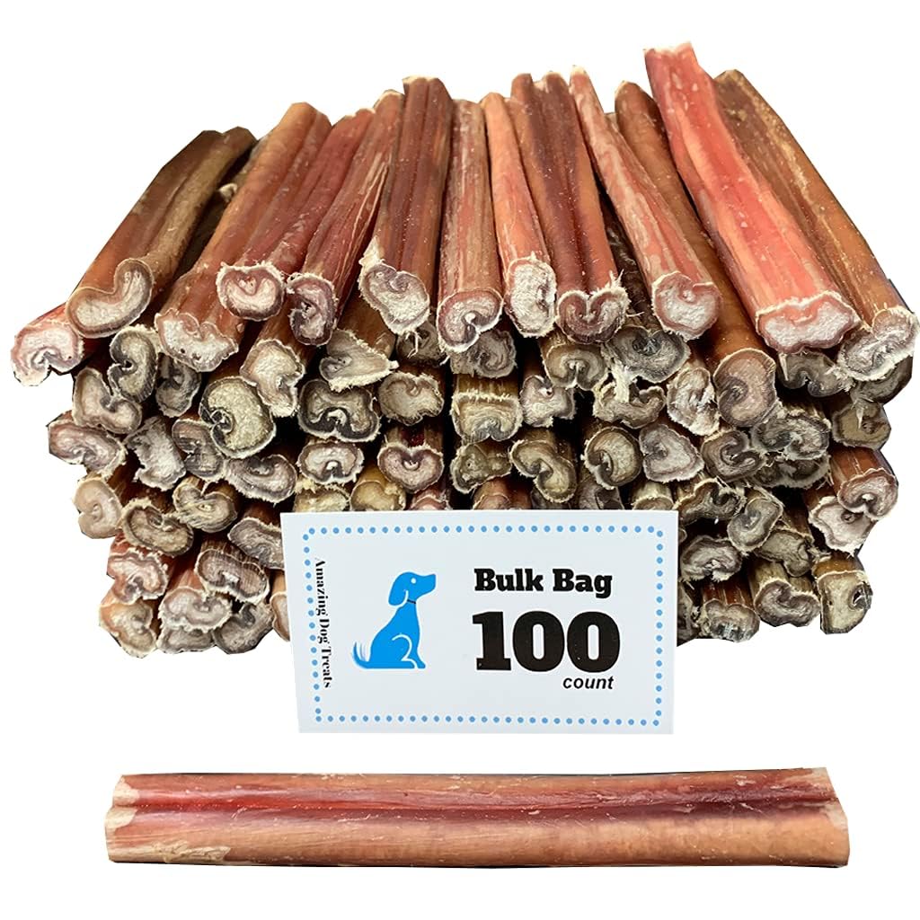Amazing Dog Treats bully sticks 6in hero image with bulk chews for dogs