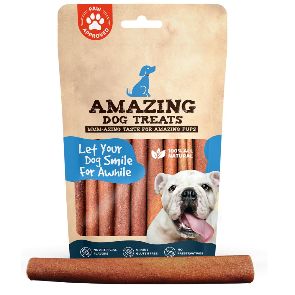 Amazing Dog Treats collagen stick 6inch pack rawhide alternative for dogs.
