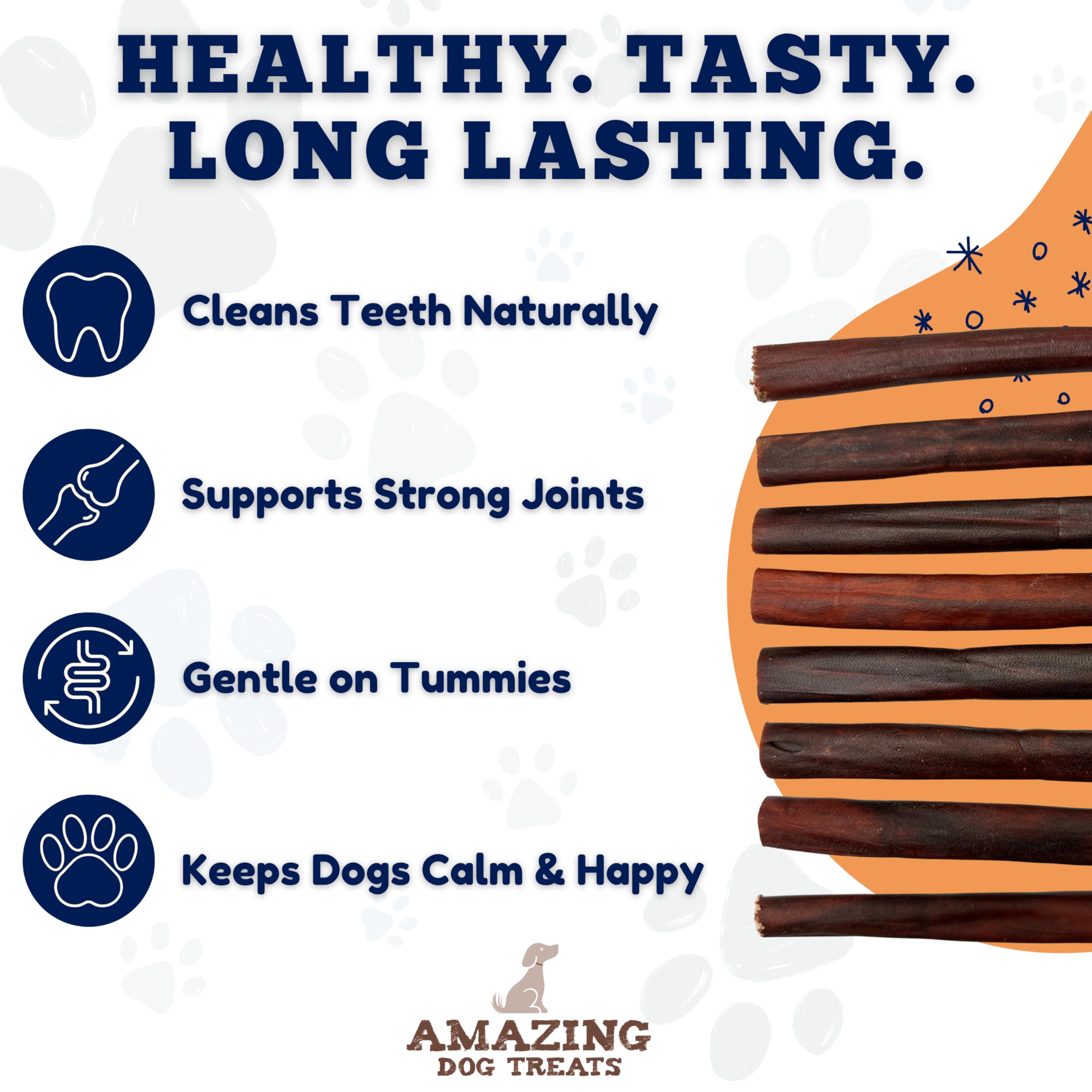 Amazing Dog Treats collagen stick texture appeals to dogs during training.