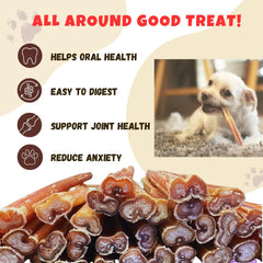 Amazing Dog Treats free-range cattle sourcing visible on packaging.