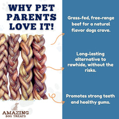 Amazing Dog Treats free-range grass-fed beef ingredient label highlights purity.