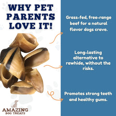 Amazing Dog Treats grass-fed cattle sourcing highlights sustainable, single-ingredient chews.