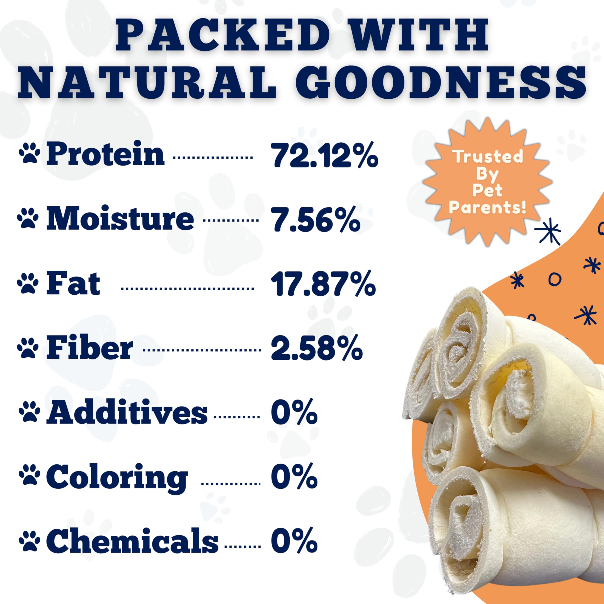 Amazing Dog Treats single-ingredient beef cheek chews are easy to digest.