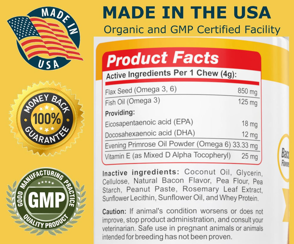 Amazing Nutritionals Omega 3 mess-free chews prevent fishy smell and spills.