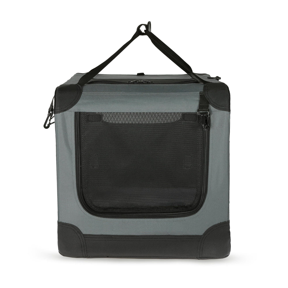 Water-resistant base helps protect floors during travel with the Amazon Basics crate.
