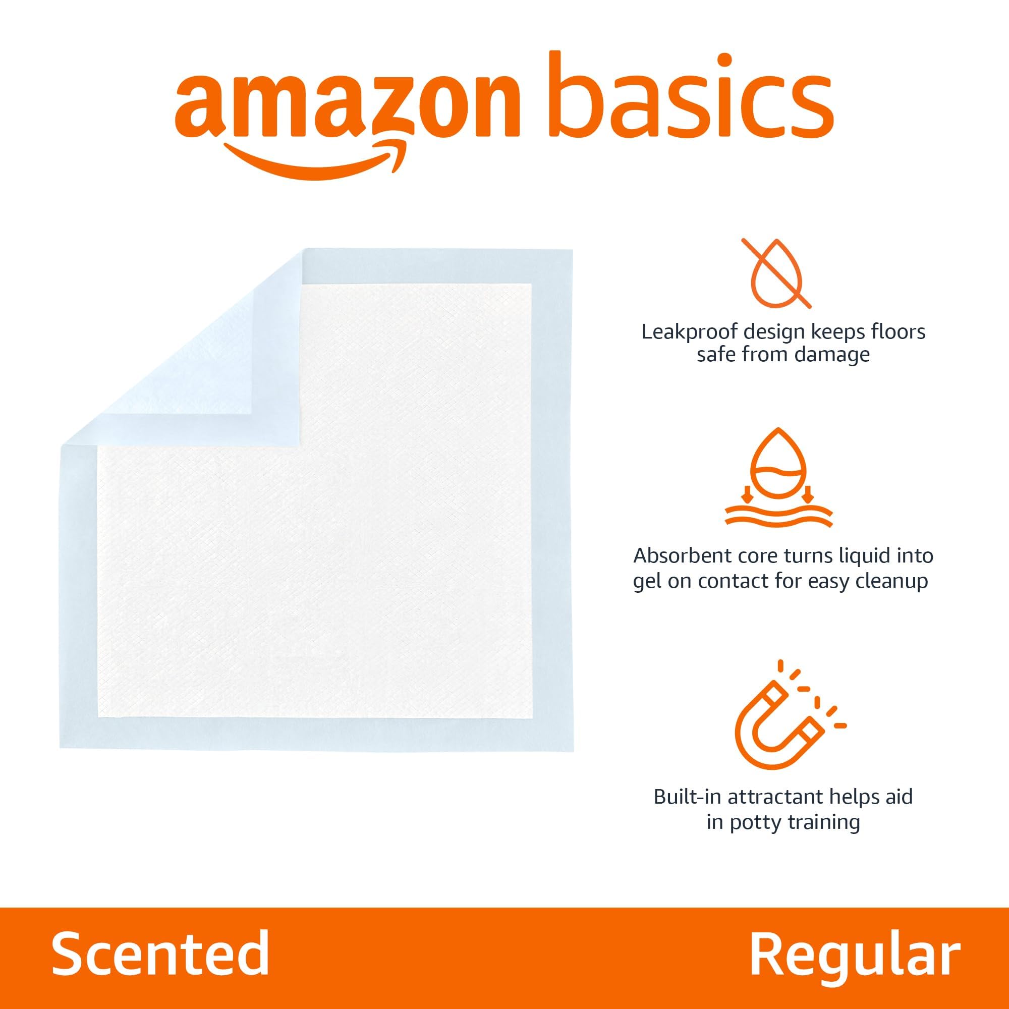 Amazon Basics 5-layer pee pad with leakproof protection