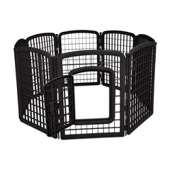 Amazon Basics playpen front gate view suitable for indoor use
