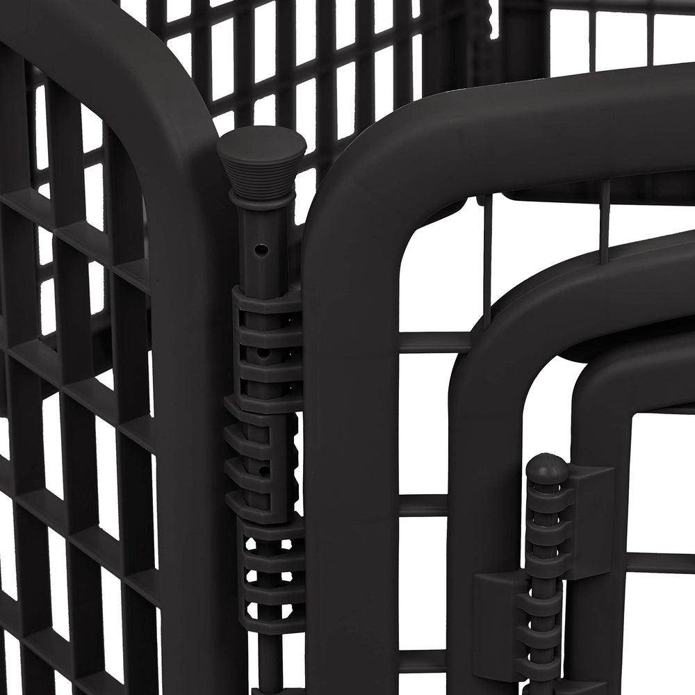 Amazon Basics gate open demonstration on playpen