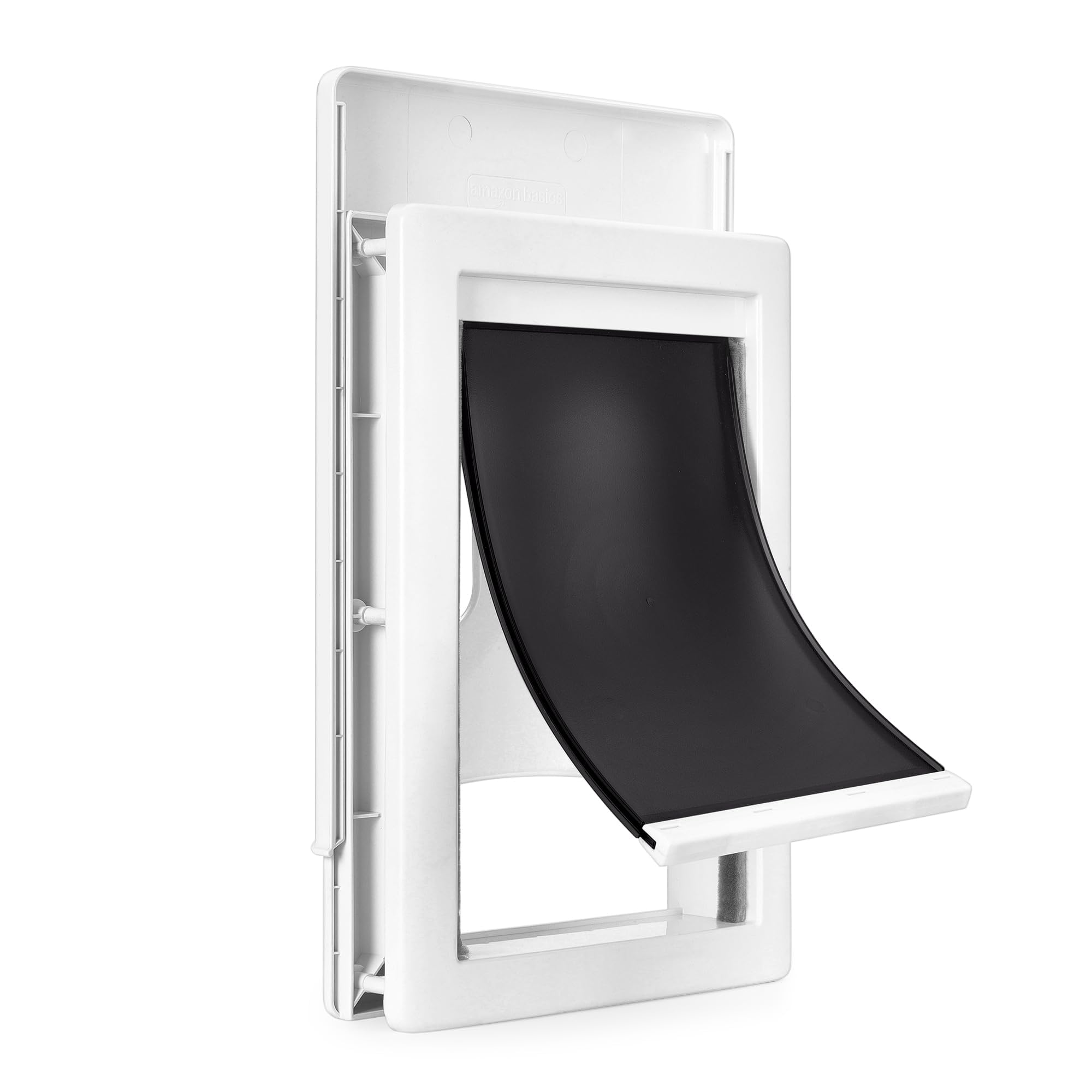 Amazon Basics adjustable pet door with durable plastic for cats and small dogs