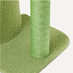 Amazon Basics cactus cat tree dangling ball invites interactive play and exercise.