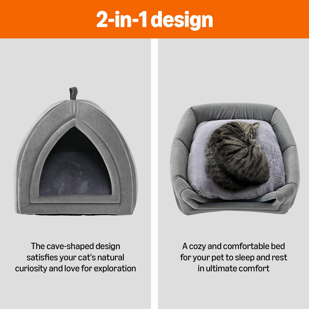 Amazon Basics Cat Cave Bed foldable design saves space in small homes