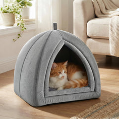 Amazon Basics cat cave bed non-slip bottom for stable resting
