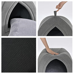 Amazon Basics cat cave bed removable cushion for easy cleaning