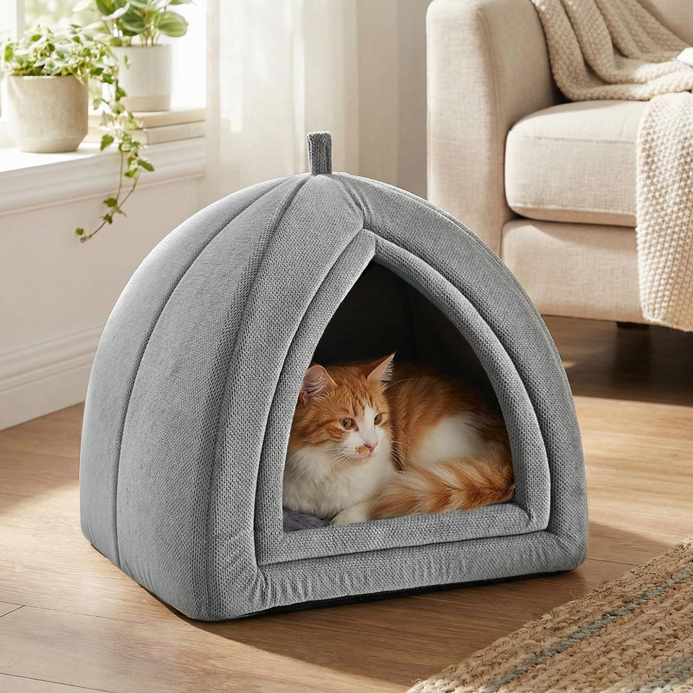 Amazon Basics Cat Cave Bed removable cushion for easy cleaning and quick refresh