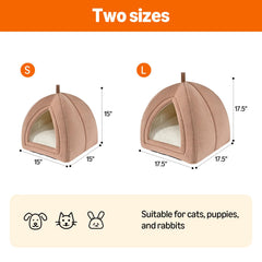 Amazon Basics Cat Cave Bed removable cushion for easy washing and fresh comfort.