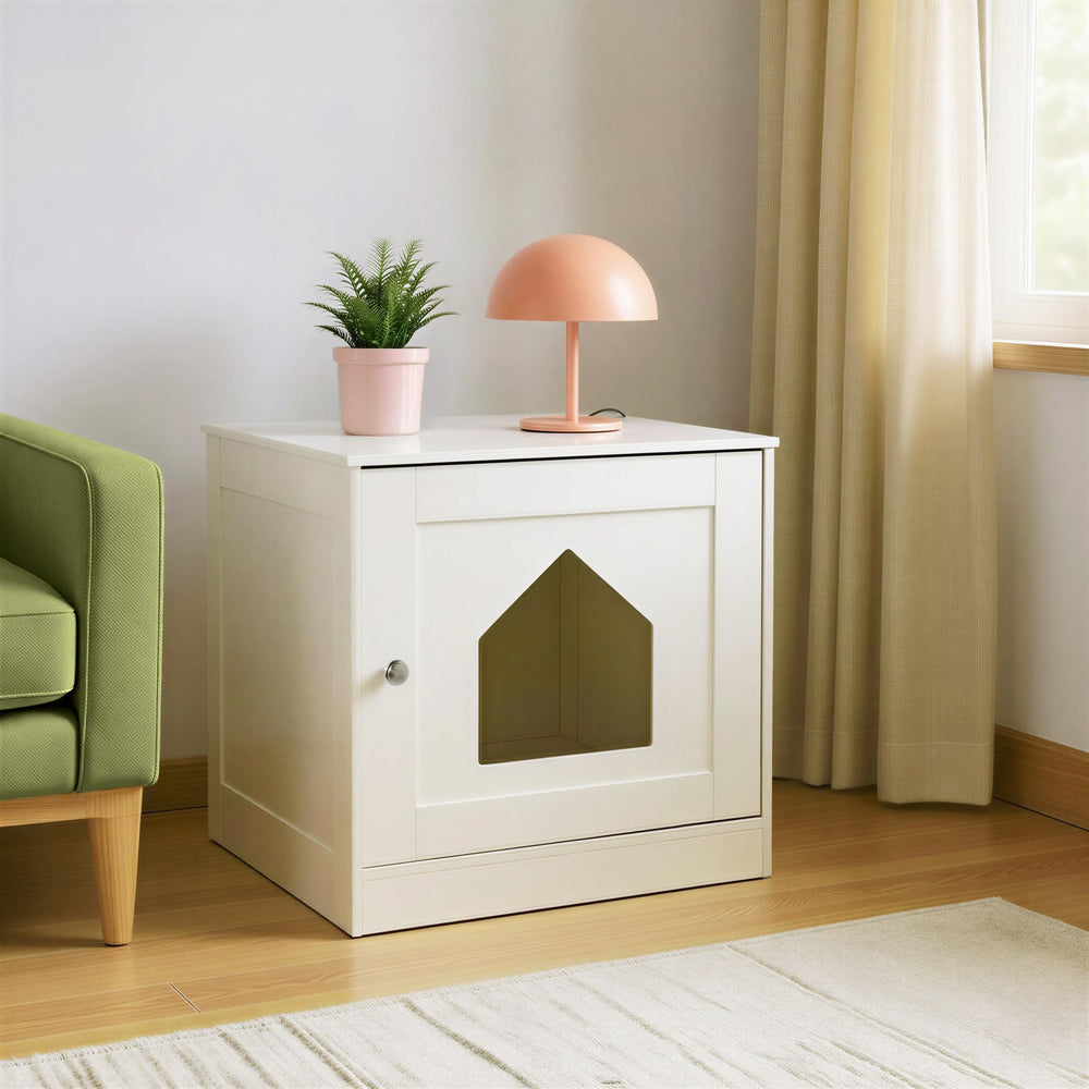 Amazon Basics litter box enclosure assembly-diagram view highlighting easy setup
