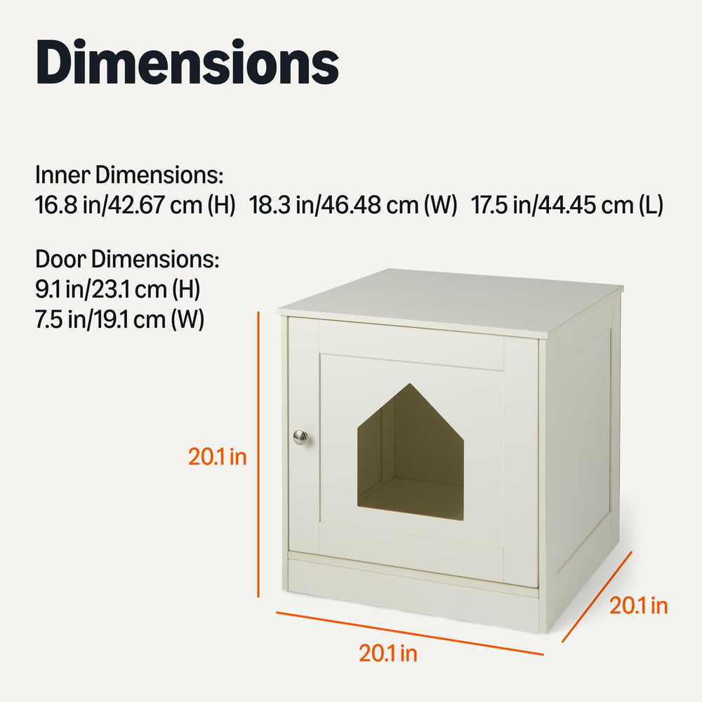Amazon Basics litter box enclosure in-room placement for versatile decor