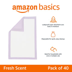 Amazon Basics pads highlight a strong absorbent core that locks moisture