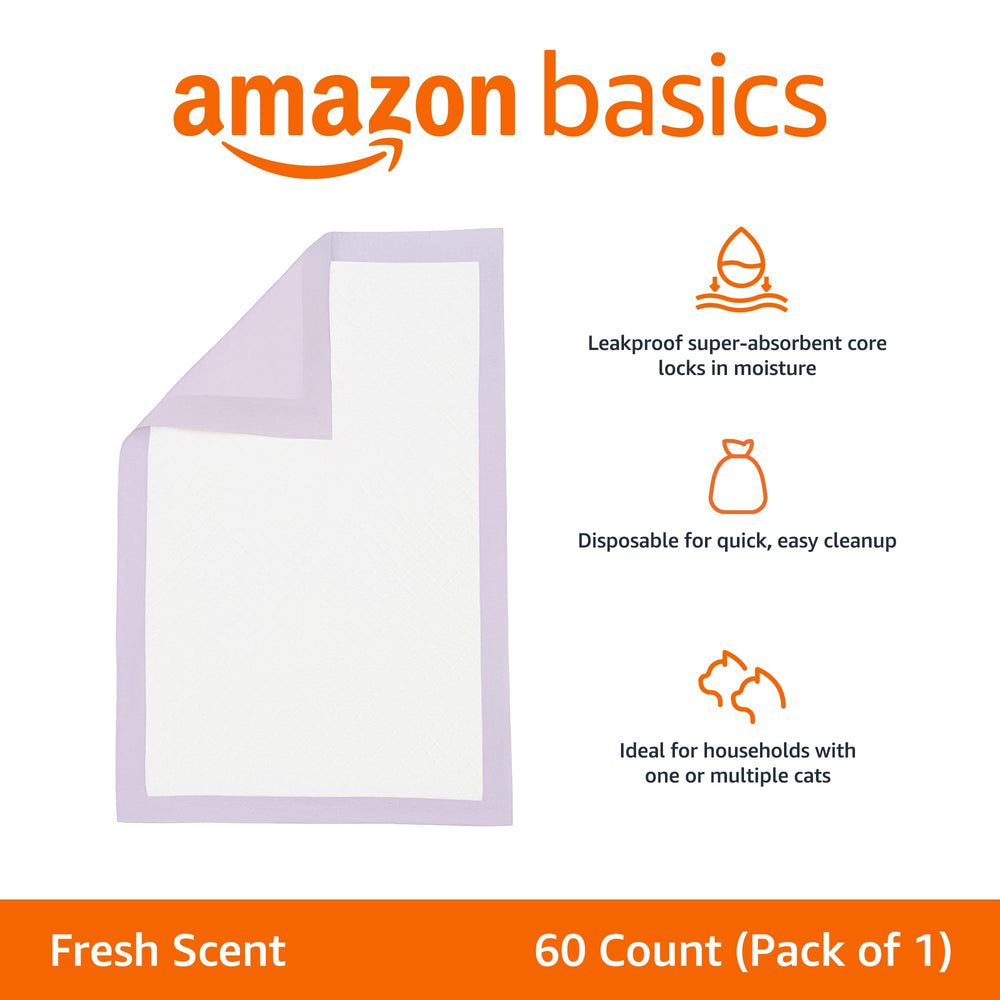 Amazon Basics cat pad refill with fresh scent for quick changes