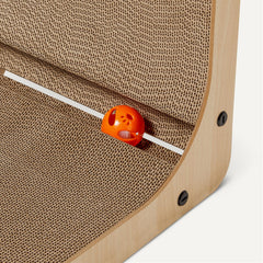 Amazon Basics cat scratch post surface infused with catnip invites scratching.