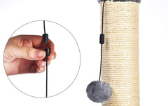 Natural jute scratching surface on Amazon Basics post for textured scrubbing