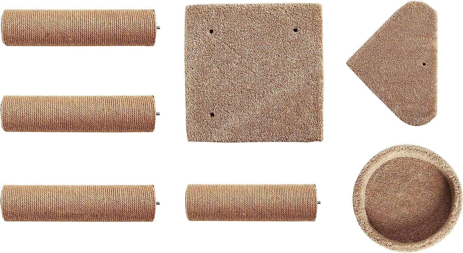 Amazon Basics cat tree stands 31.5 inches tall for compact indoor use.
