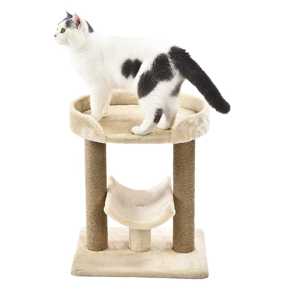 Amazon Basics cat tree top platform - cozy perch for lounging.