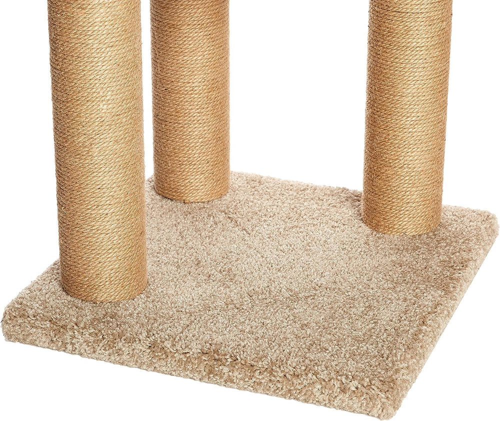Amazon Basics cat tree includes simple screws and tools for quick assembly.